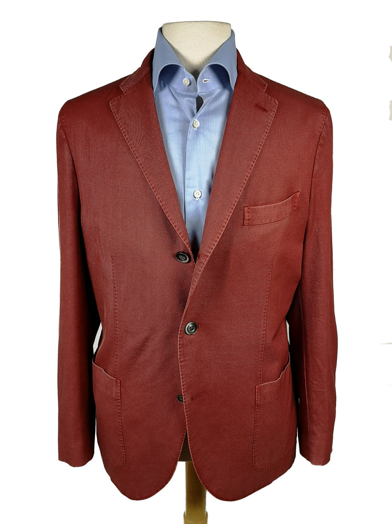 Boglioli Sport Coat 41/42R, Washed red-orange 3-button Wool
