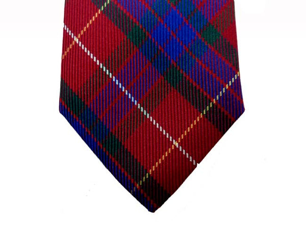 Borrelli Tie: Red plaid, pure silk