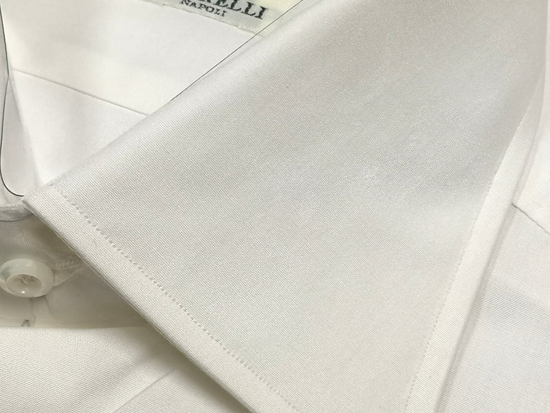 Borrelli Shirt 15: White point collar cotton - slight damage
