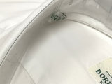 Borrelli Shirt 16: White point collar cotton French Cuff - slight damage