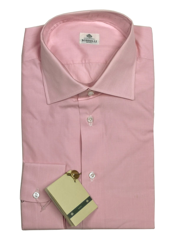 Borrelli Shirt 17 Pink Cotton End on End