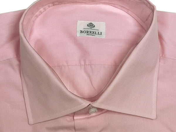 Borrelli Shirt 17 Pink Cotton End on End