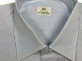 Borrelli Shirt 15.75 Blue End on End Cotton French Cuffs