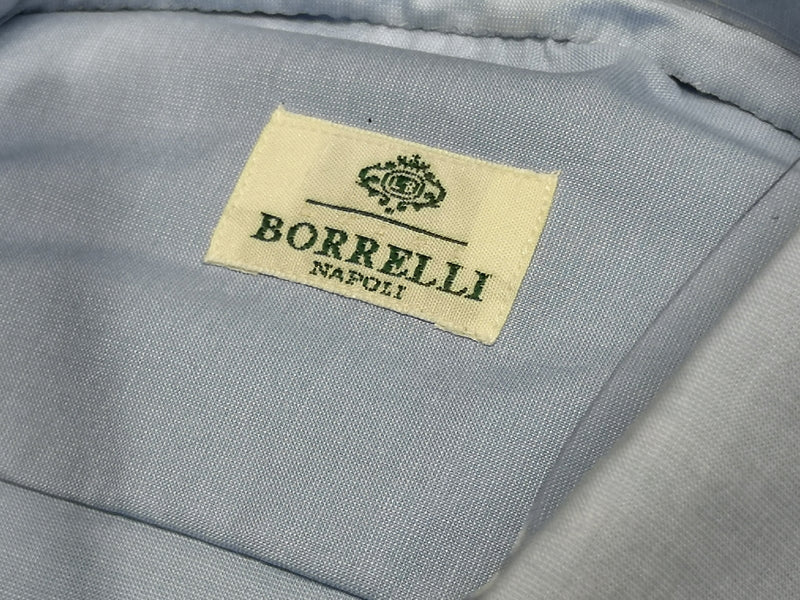 Borrelli Shirt 15.75 Light Blue Cotton