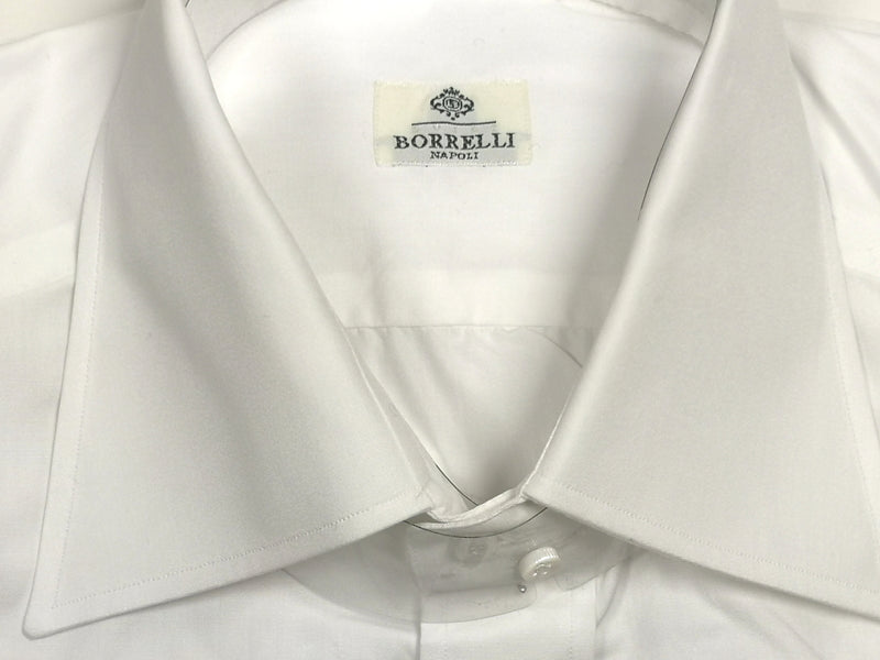 Borrelli Shirt 15.75 White Cotton