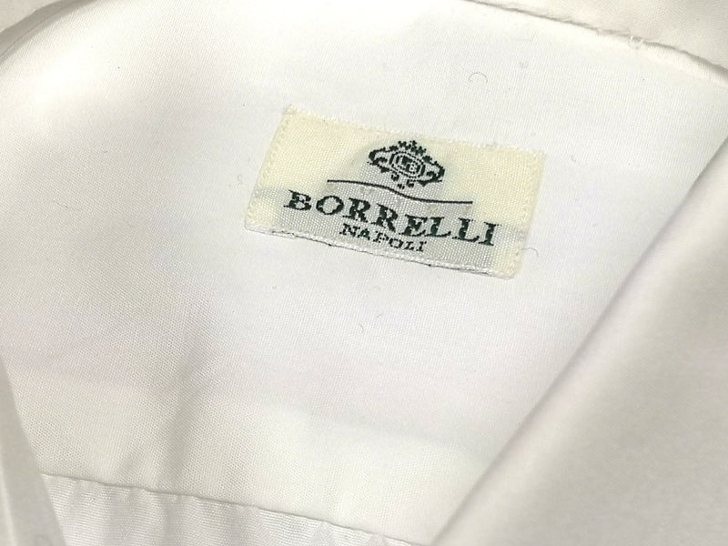 Borrelli Shirt 15.75 White Cotton