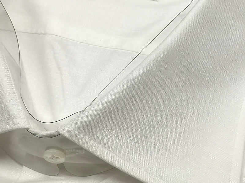 Borrelli Shirt 17.5 White Cotton/Linen