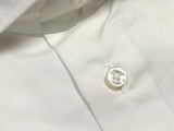 Borrelli Shirt 17.5 White Cotton/Linen
