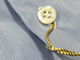 Borrelli Shirt 15 Pale Blue Micro Check Cotton Royal Collection