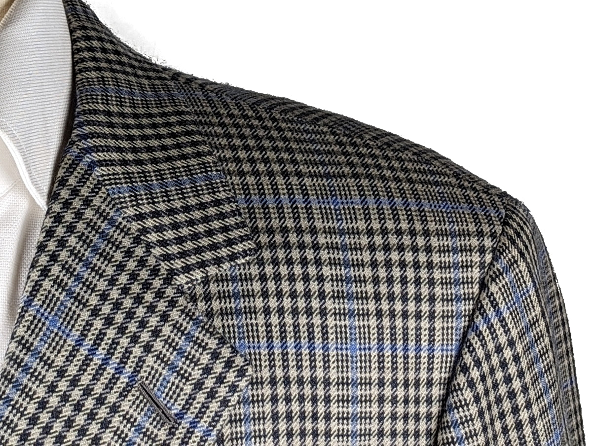 Veste Sport En Pure Cachemire Brioni - Taille 52 Italienne - Beige à Carreaux - Neuf Sans étiquette