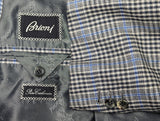 Brioni Sport Coat 46R Grey Glen Plaid 3-Button Pure Cashmere