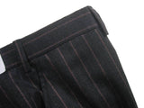 Brioni Suit: 48R, Charcoal gray with brick stripes, 3-button, super 150's wool