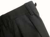 Brioni Trousers: 24 SALE!, Black, pleated front, superfine wool<br>