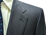 Brioni Blazer 42L Navy Blue Logo Buttons 160's Wool