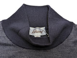 Brioni Sweater XX-Large Navy Weave Mock Neck Wool/Silk