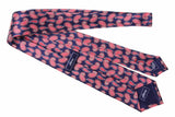 Brioni Tie: Navy with red paisleys, pure silk