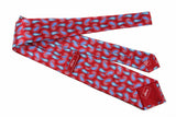 Brioni Tie: Red with blue paisleys, pure silk