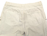 Brunello Cucinelli Jeans 35 Off-White/Stone Pleated Cotton