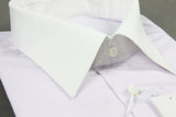 Attolini Shirt: Lavender micro stripe, contrast collar/cuffs, pure cotton