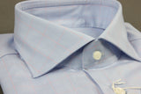 Attolini Shirt: Blue plaid with pink overplaid, spread collar, pure cotton
