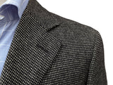 Canali Kei Coat 40R Charcoal Check Wool/Cashmere