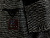 Canali Kei Coat 40R Charcoal Check Wool/Cashmere