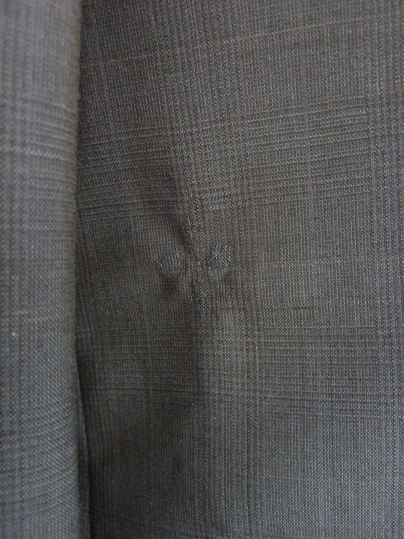 Caruso Suit: 43R, Blue-Grey plaid, 2-button, 130s wool