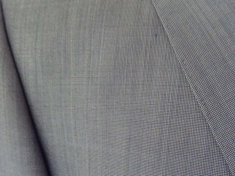 Caruso Suit: 39R/40R, Blue-Grey fil-a-fil Rolling 3 button, 130s wool/silk