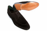 FINAL SALE Carmina Shoes Norwegian split toe, dark brown suede, Forest last
