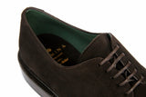 FINAL SALE Carmina Shoes Norwegian split toe, dark brown suede, Forest last