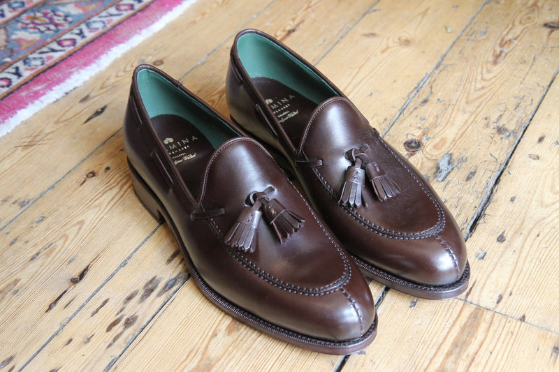 Carmina Shoes, Tassel loafer, brown box calf leather, Forest last