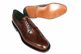 FINAL SALE Carmina Shoes Oxford brogue, brown vegano leather, Detroit last