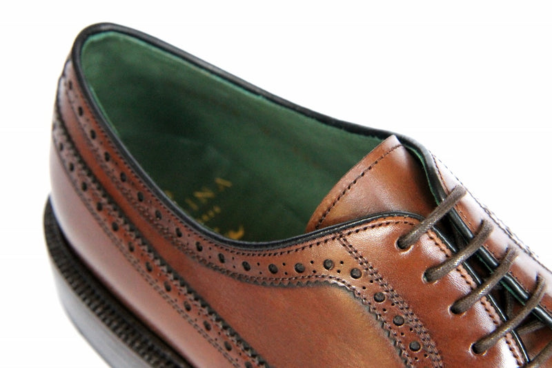 FINAL SALE Carmina Shoes Oxford brogue, brown vegano leather, Detroit last