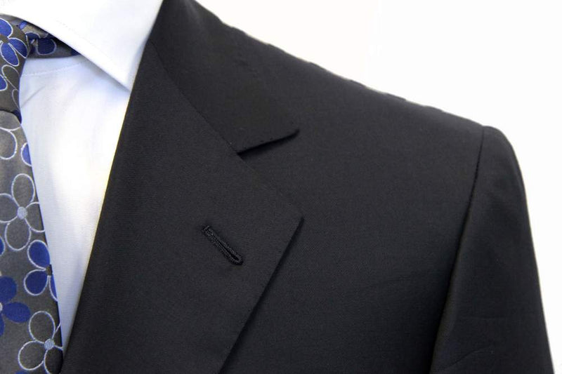 Castangia Sport Coat: 36R/38R Navy blue silver buttons, 3-button, 130's wool
