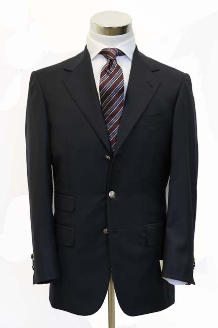 Castangia Sport Coat: 36R, Navy blue, 3-button, 130's wool