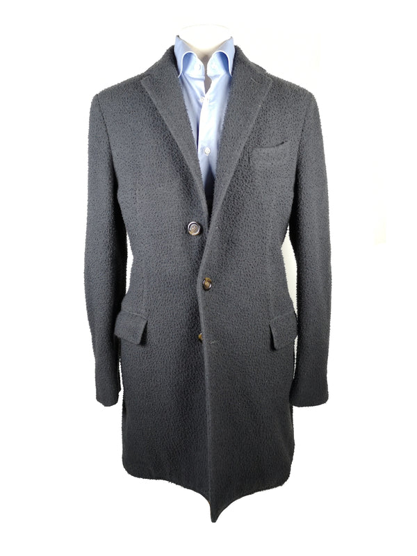 Corneliani CC Collection Coat 40L Gunmetal Grey Casentino wool blend