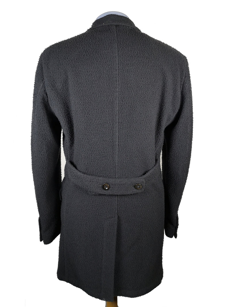 Corneliani CC Collection Coat 40L Gunmetal Grey Casentino wool blend