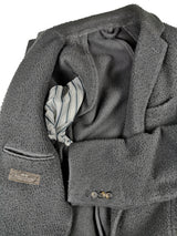 Corneliani CC Collection Coat 40L Gunmetal Grey Casentino wool blend