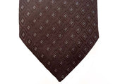 Corneliani Tie: Soft brown diamond pattern, pure silk
