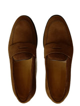 Carlos Santos Shoes  Snuff Suede Penny Loafer, 1944 last