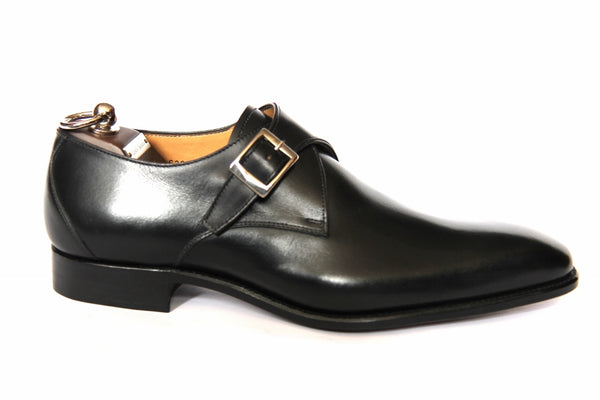 Carlos Santos Shoes Monk-strap, black leather, Z187 last