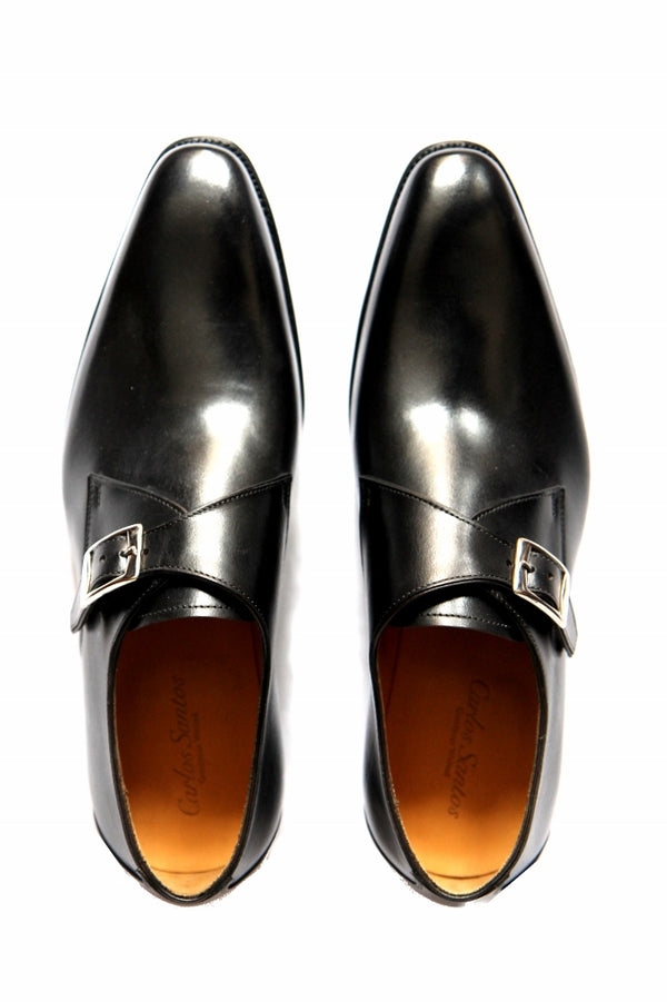 Carlos Santos Shoes Monk-strap, black leather, Z187 last