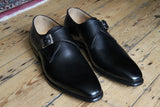 Carlos Santos Shoes Monk-strap, black leather, Z187 last