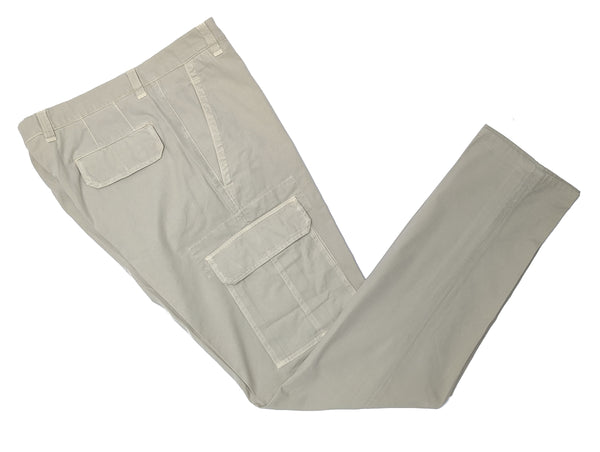 Brunello Cucinelli Trousers 36 Beige Cargo Pockets Cotton