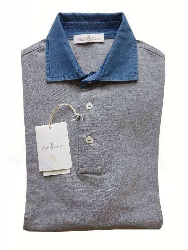 Della Ciana Polo Shirt X-Small Light Grey Cotton pique