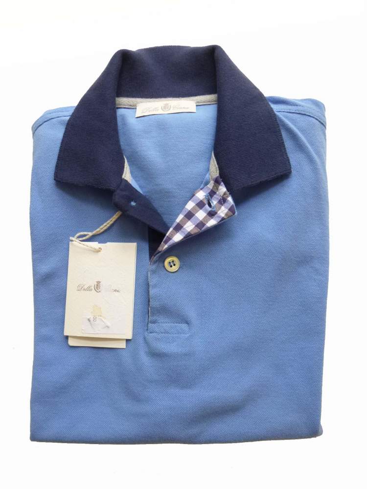 Della Ciana Polo Shirt X-Small Sky blue Cotton pique