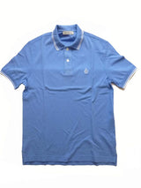 Della Ciana Polo Shirt Sky blue Double tipped collar Cotton pique