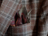 Drake's Pocket Square: Forest green Vintage paisley, Cotton/modal/cashmere