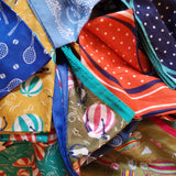 Drake's Pocket Square: Bright teal beachball print, Pure cotton
