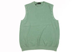 Drumohr Sweater: Small, Faded spearmint green weave, crewneck vest, pure cotton